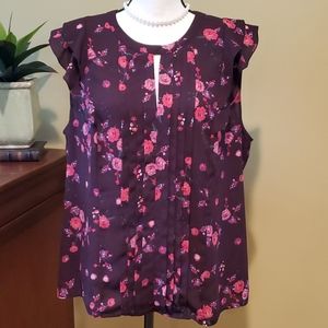 Blouse ..wine floral
